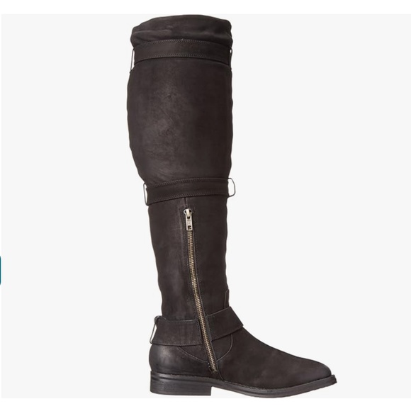 Gentle Souls Kenneth Cole Flat Buckle Zip Boots knee high Edgefield Black 9.5 ** - Picture 9 of 17